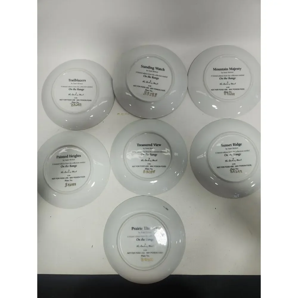 Danbury Mint On The Range Susie Morton Horse Collector Plates Complete Set of 7